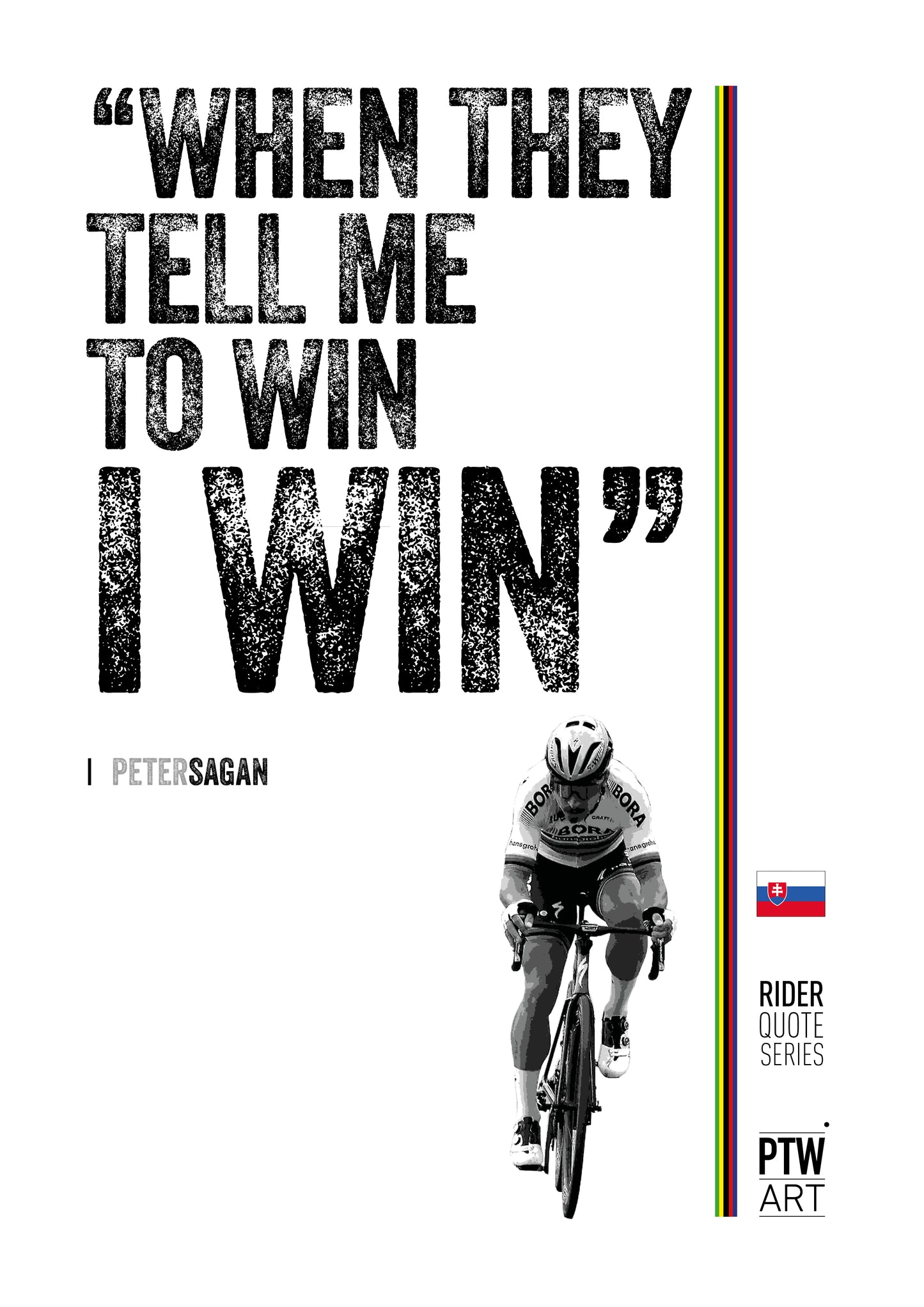 Rider Quotes Prints Set of 5 Segan, Cancellara, Boonen, Cavendish, Voight