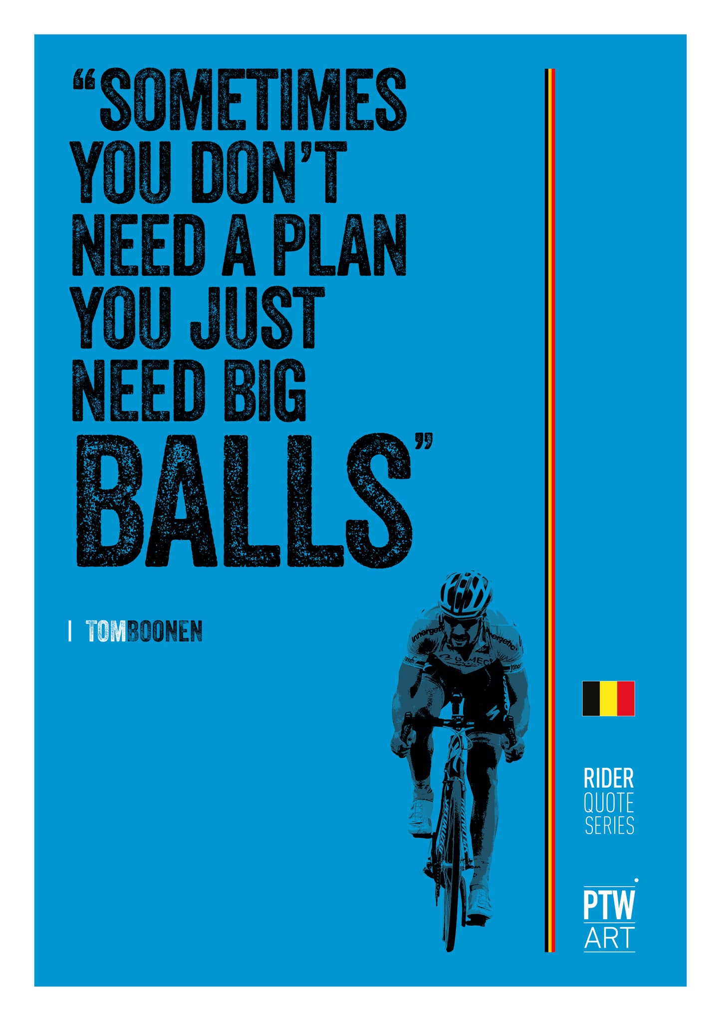 Rider Quotes Prints Set of 5 Segan, Cancellara, Boonen, Cavendish, Voight