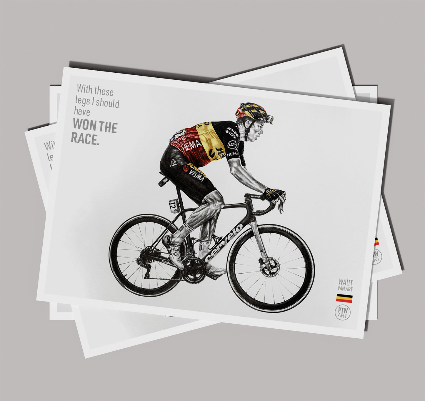 Wout Van Aert / Art Print