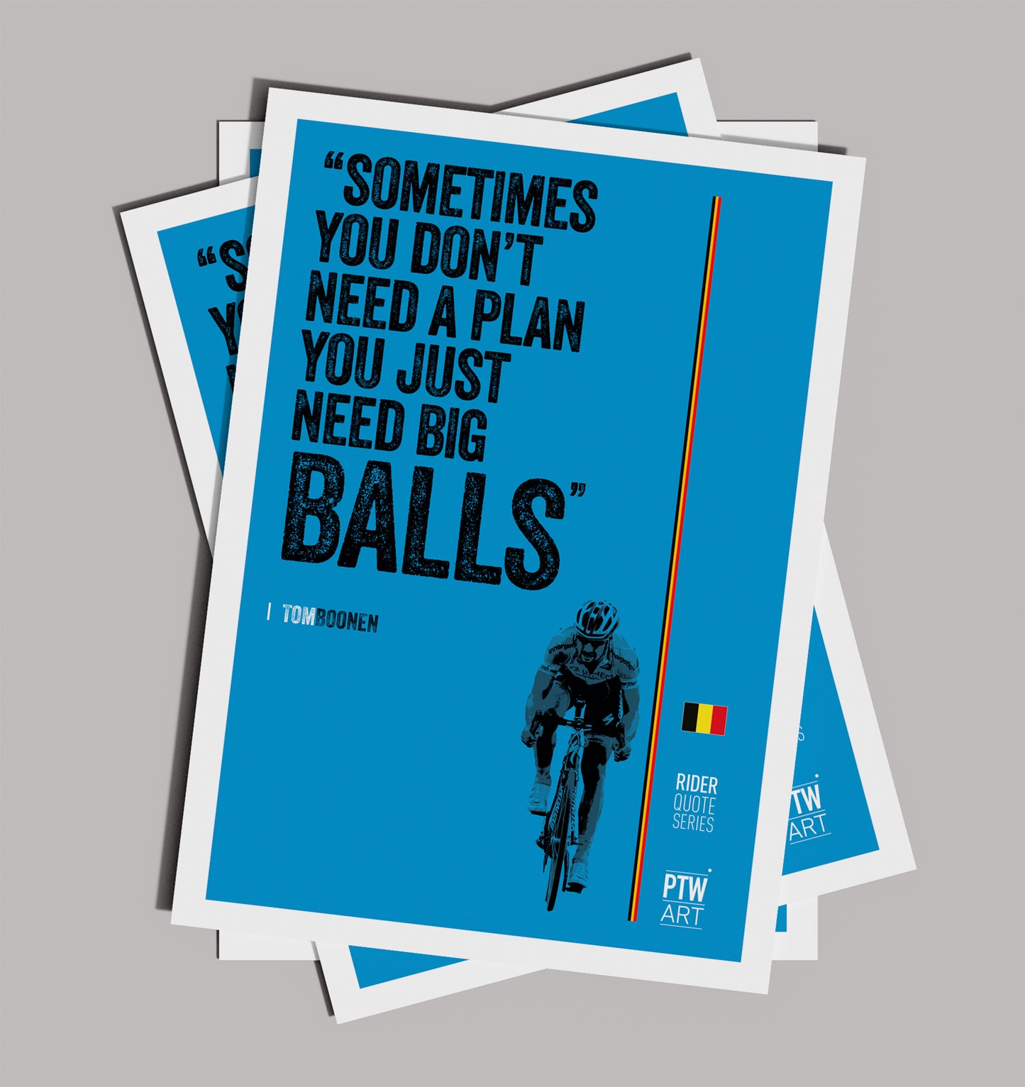 Rider Quotes Prints Set of 5 Segan, Cancellara, Boonen, Cavendish, Voight