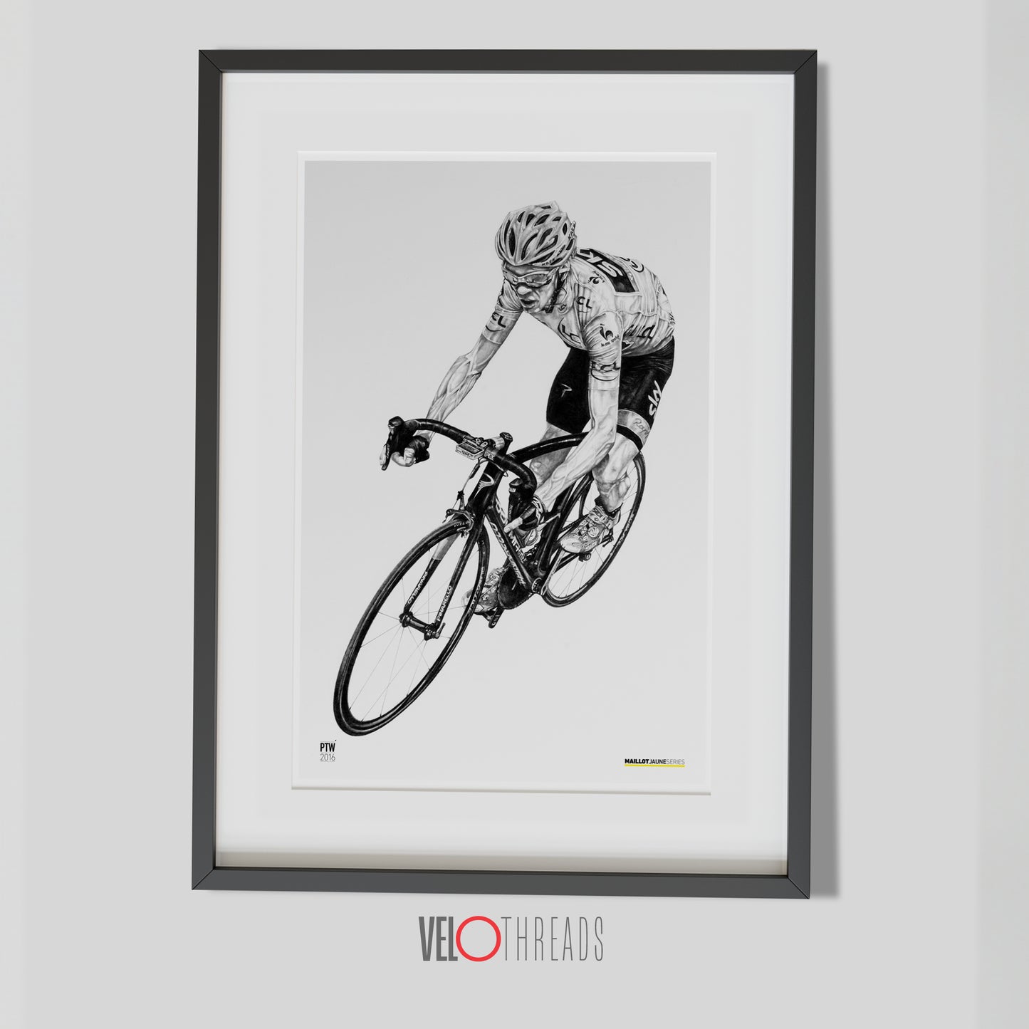 Chris Froome A2 Limited Edition Print – Signed by the Artist