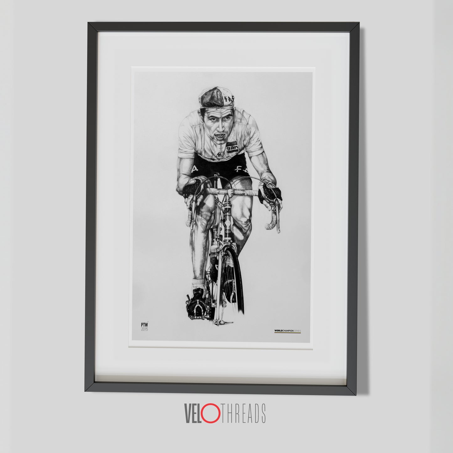 Eddie Merckx A2 Limited Edition Print – Signed by the Artist