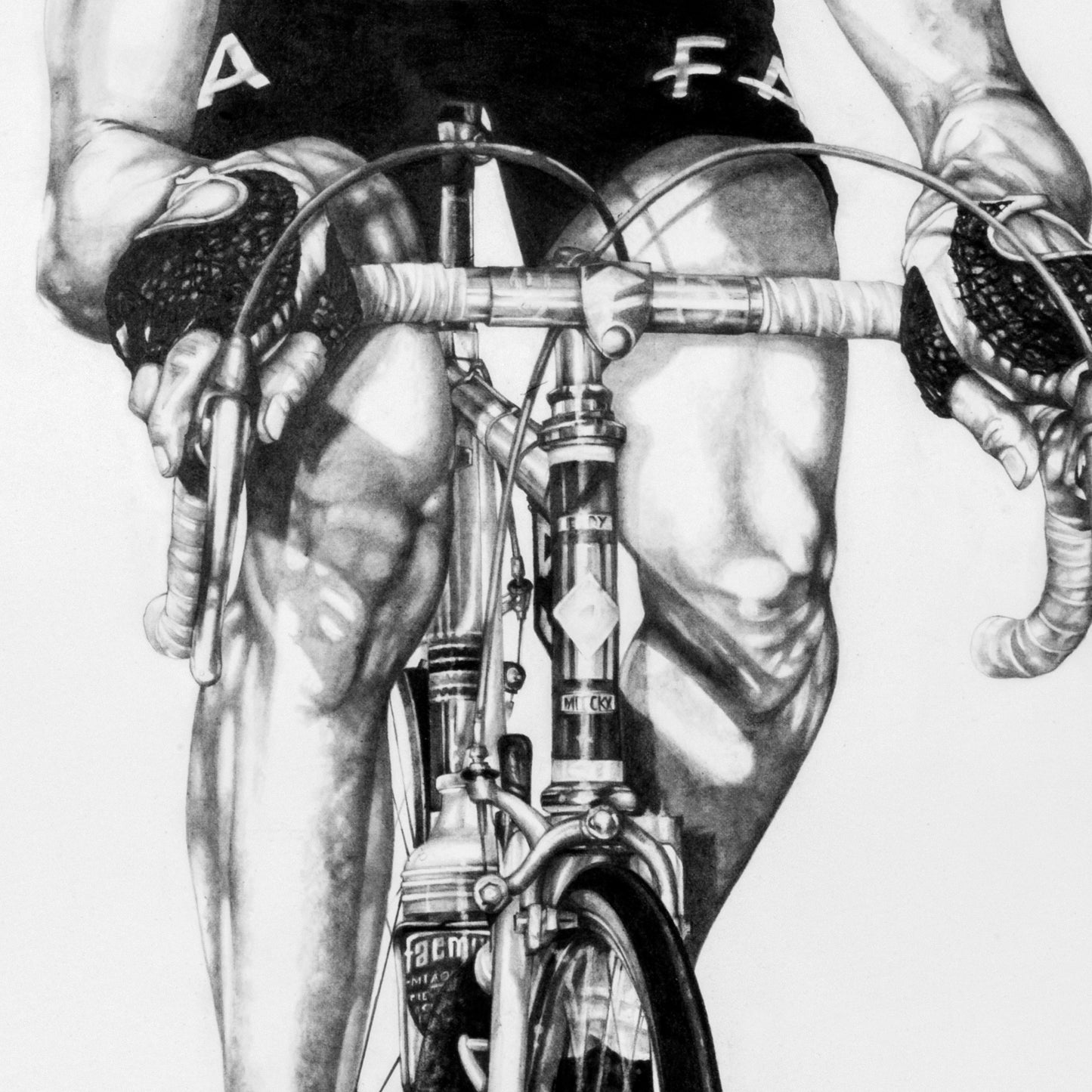 Eddie Merckx A2 Limited Edition Print – Signed by the Artist