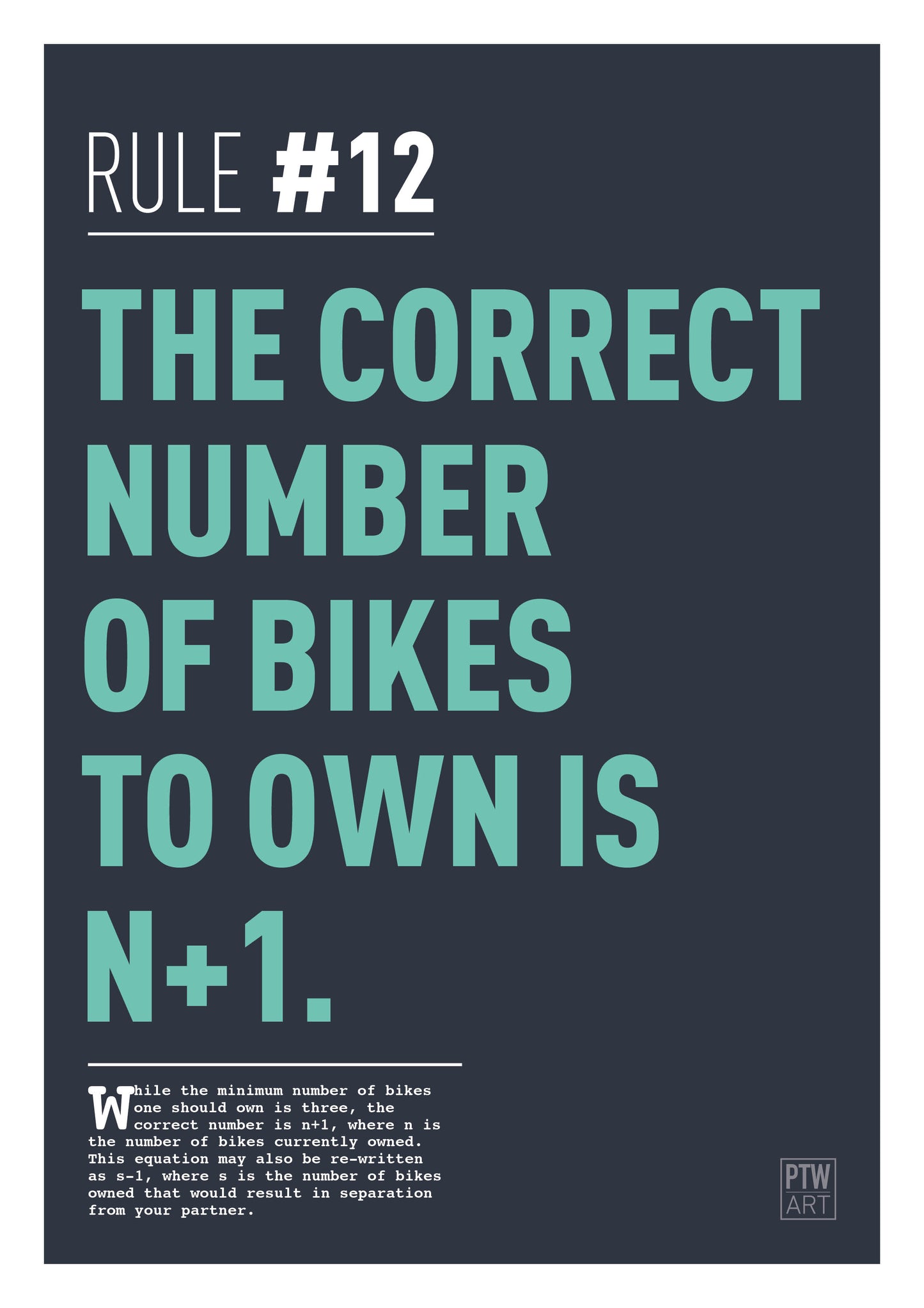 Rule #12 / Art Print