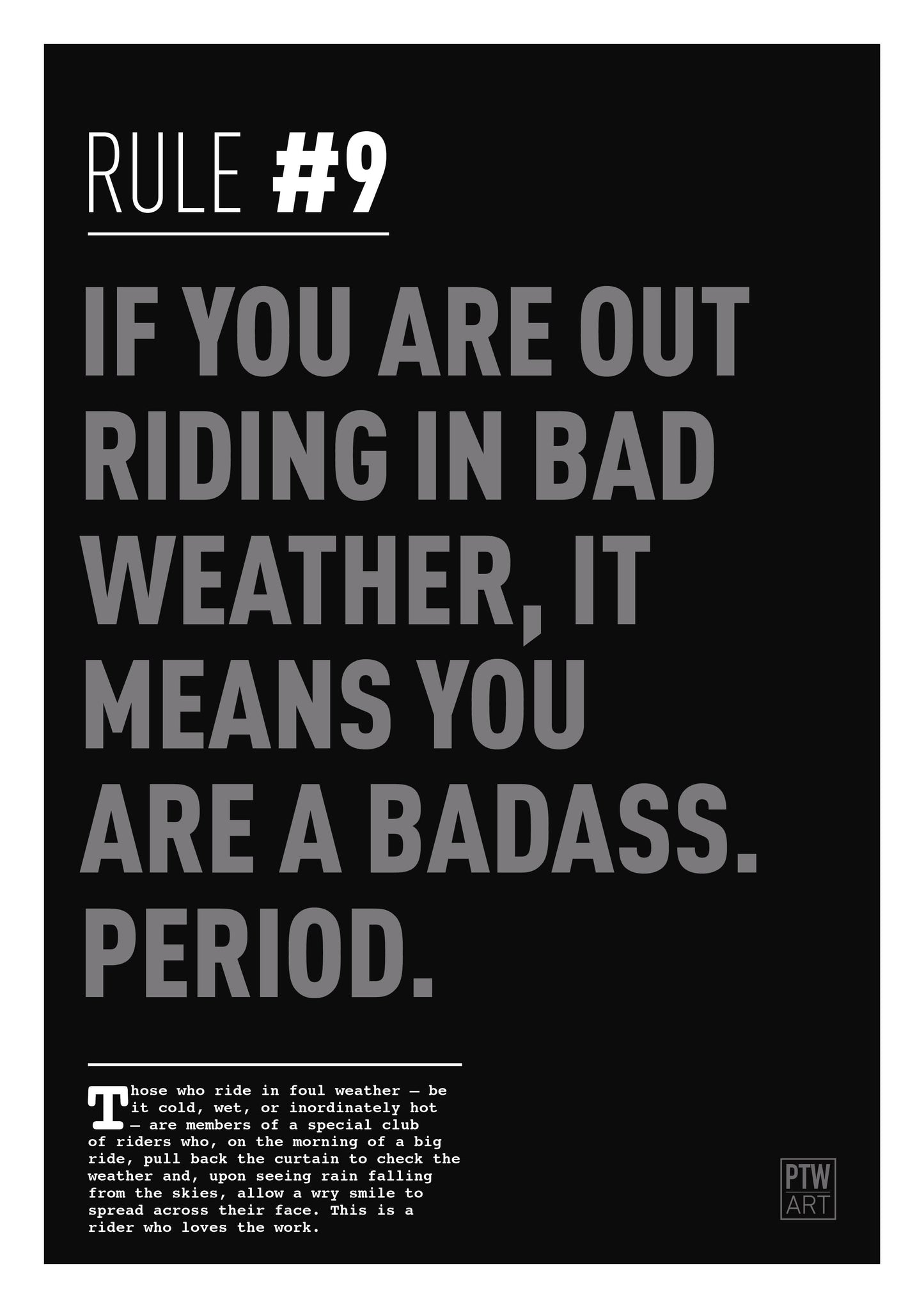 Rule #9 / Art Print