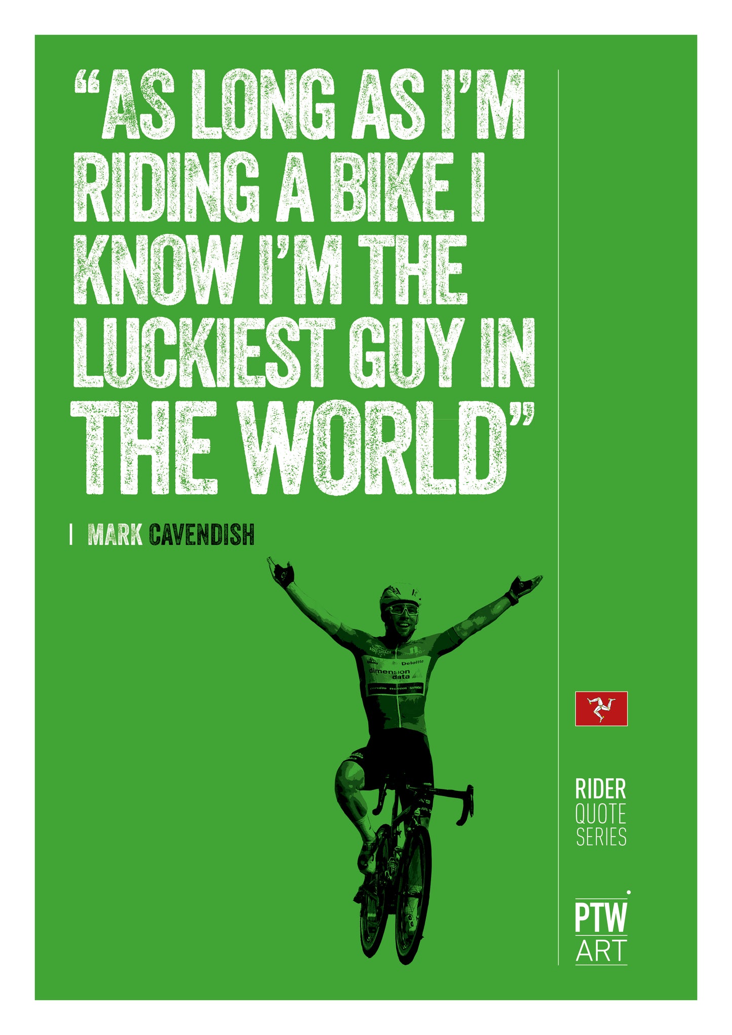 Mark Cavendish Luckiest Guy In The World / Art Print