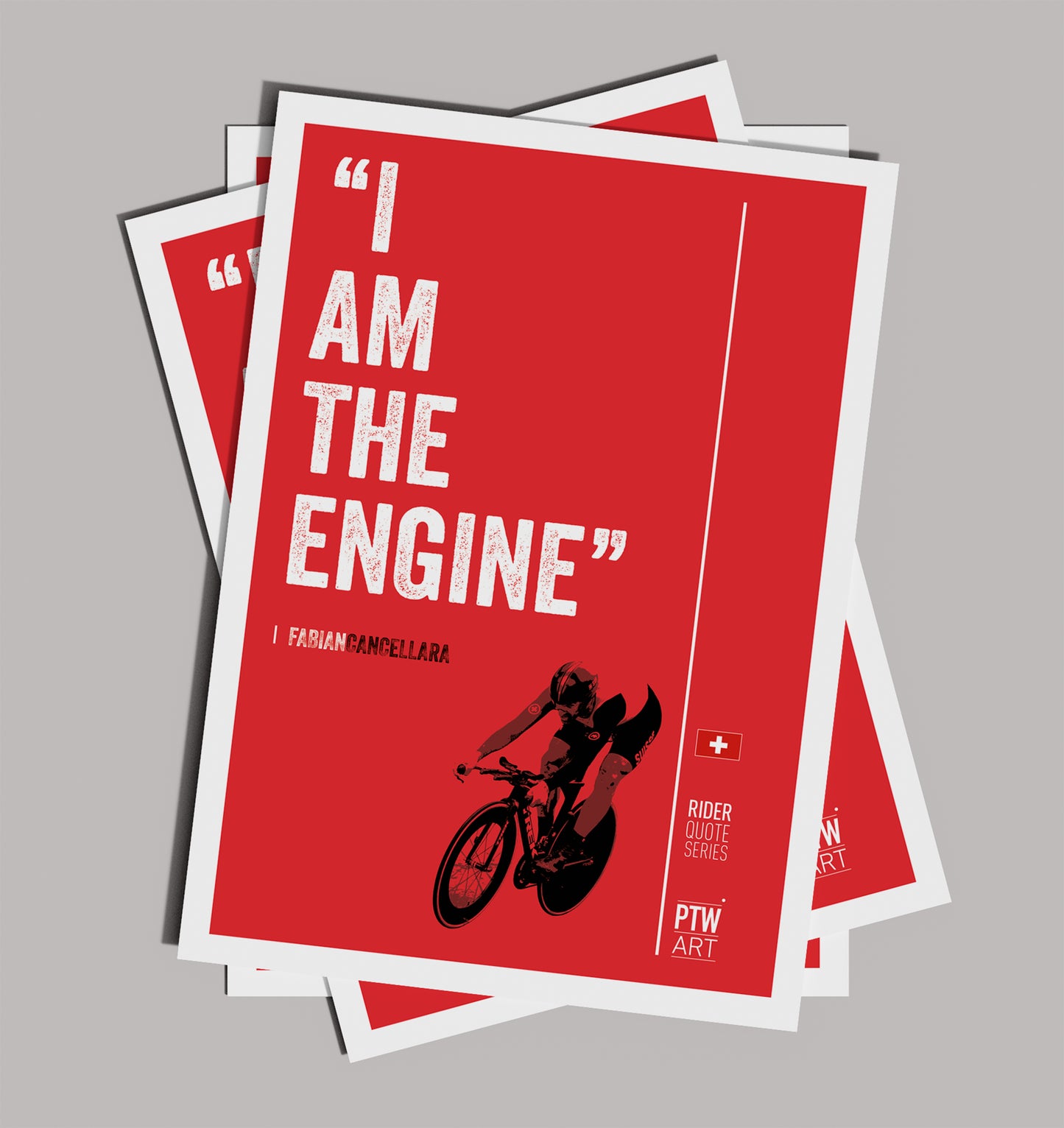 Fabian Cancellara I Am The Engine / Art Print